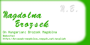 magdolna brozsek business card
